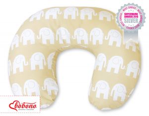 Feeding pillow- Simple Elephants beige